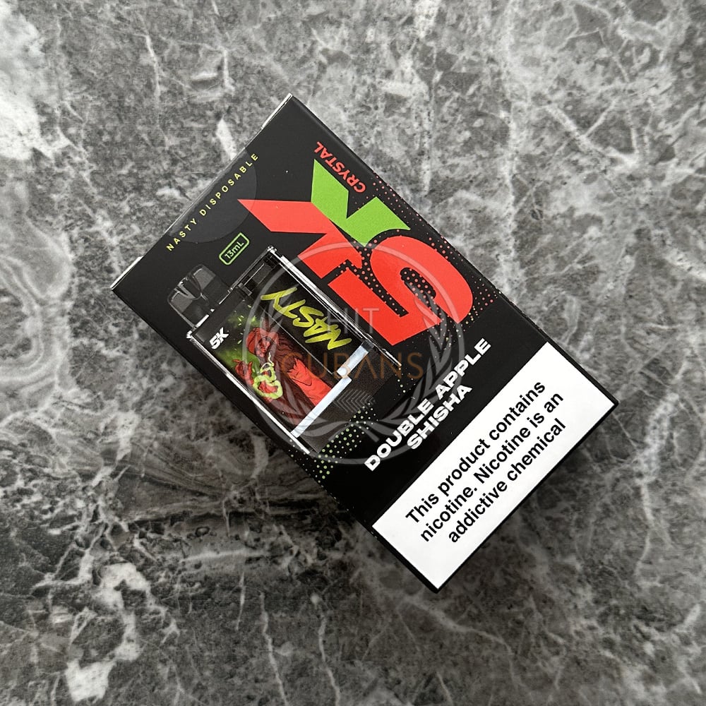 NASTY 5K Crystal Double Apple Shisha 1 NASTY 5K Crystal Double Apple Shisha