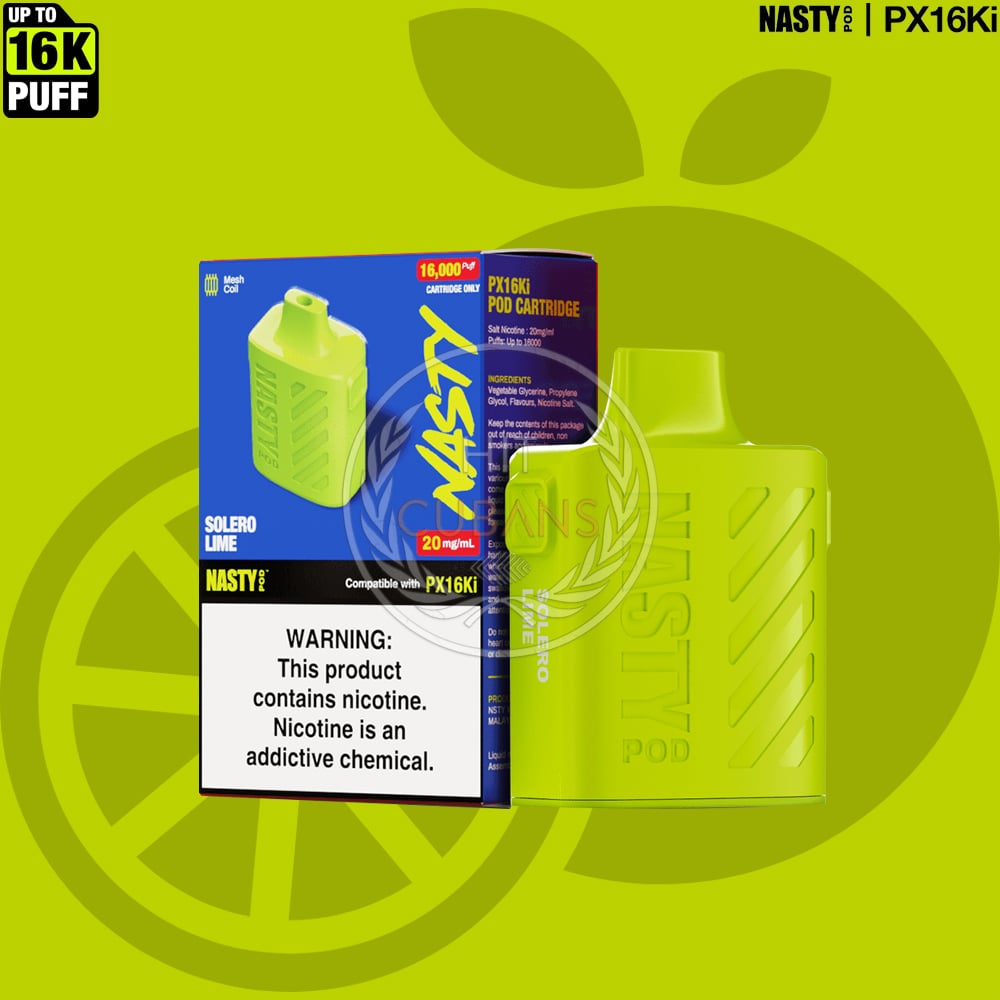 NASTY Pod PX16Ki Solero Lime - Prefilled Pods 1 NASTY Pod PX16Ki Solero Lime - Prefilled Pods