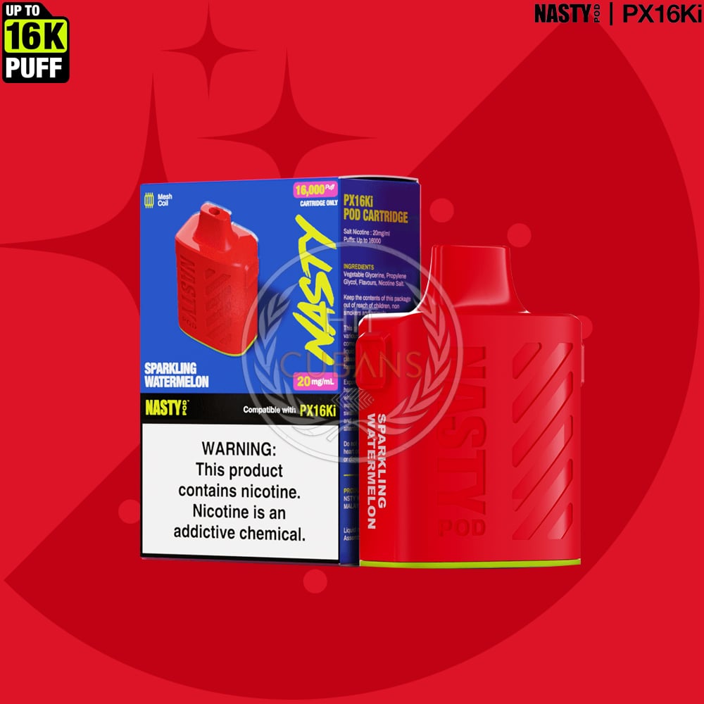 NASTY Pod PX16Ki Sparkling Watermelon - Prefilled Pods 1 NASTY Pod PX16Ki Sparkling Watermelon - Prefilled Pods