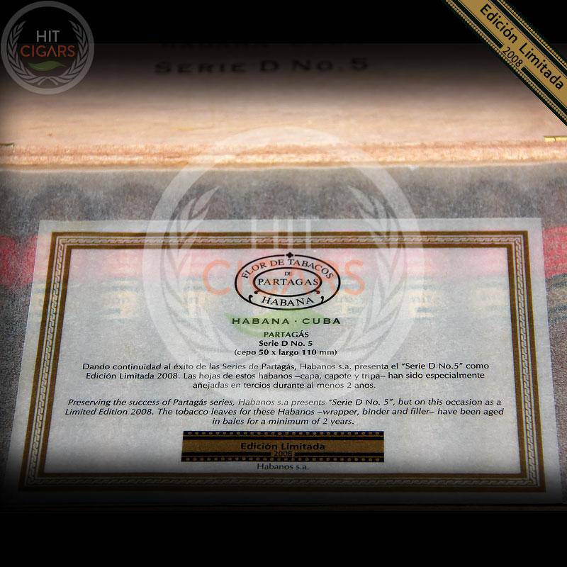 Partagas Serie D No. 5 Edicion Limitada 2008